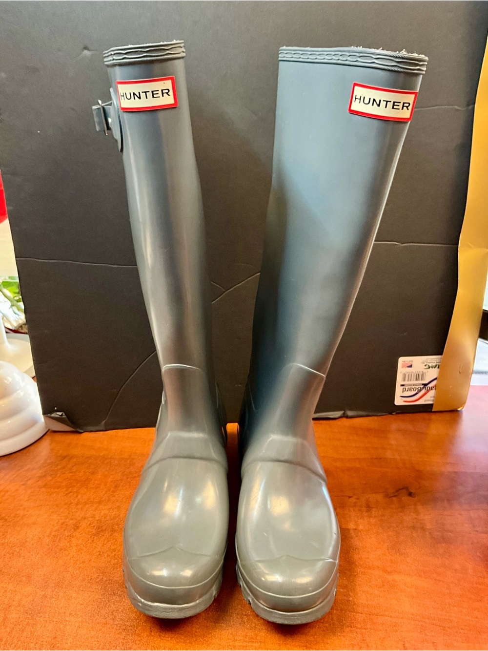 Hunter Gray Tall Rain Boots